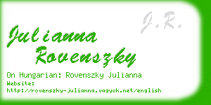 julianna rovenszky business card